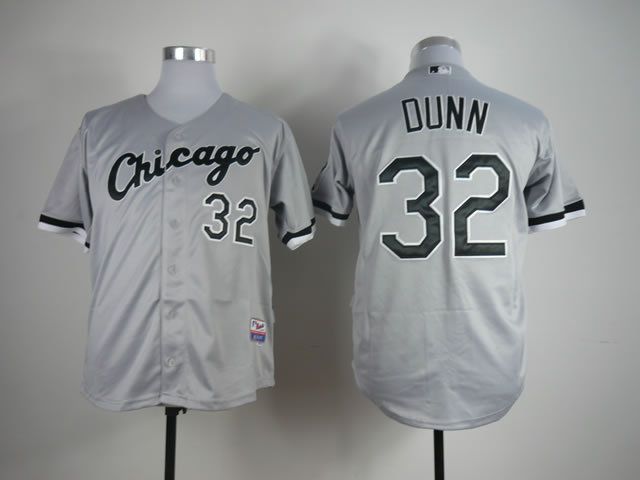 Men Chicago White Sox #32 Dunn Grey MLB Jerseys->chicago white sox->MLB Jersey